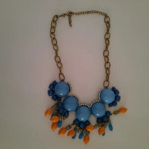 Unbranded Chunky Blue Orange Brass Adjustable Lobster Clasp